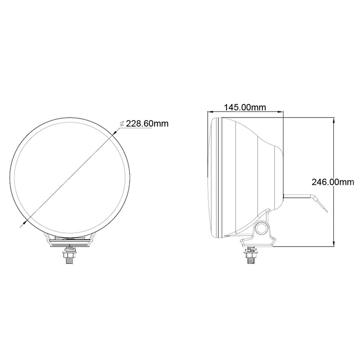 9" Round LED Driving Lamp